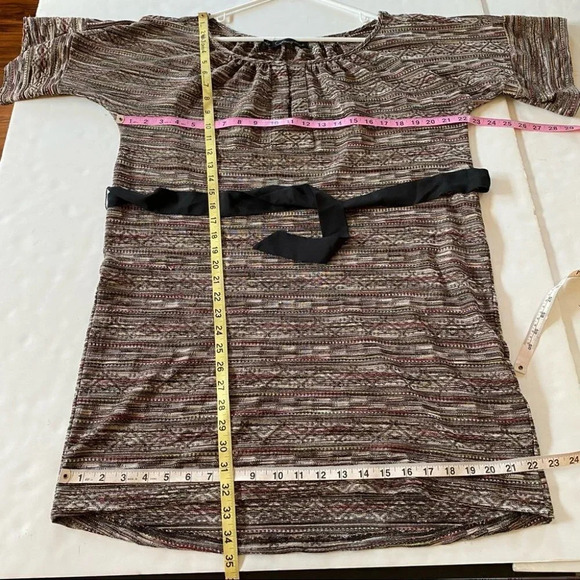 Patterson J Kincaid Earthy Tunic Dress Womens Size Small Tan Multi Multicolored - Picture 11 of 13